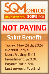 Saint Benefit HYIP Status Button