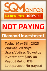 Diamond Investment HYIP Status Button