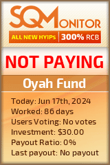 Oyah Fund HYIP Status Button