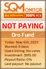 Oro Fund HYIP Status Button