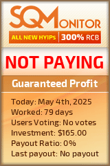 Guaranteed Profit HYIP Status Button