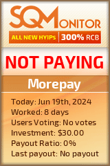 Morepay HYIP Status Button