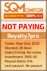 Royalty7pro HYIP Status Button