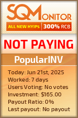 PopularINV HYIP Status Button