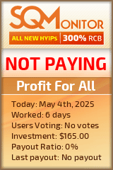 Profit For All HYIP Status Button