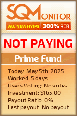 Prime Fund HYIP Status Button