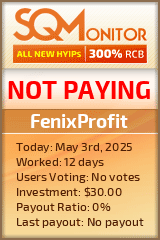 FenixProfit HYIP Status Button