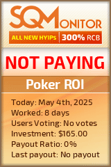 Poker ROI HYIP Status Button