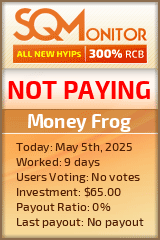 Money Frog HYIP Status Button