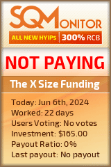 The X Size Funding HYIP Status Button