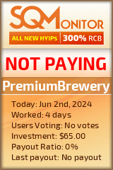 PremiumBrewery HYIP Status Button