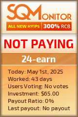 24-earn HYIP Status Button