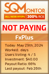 FxPlus HYIP Status Button