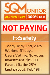 FxSafely HYIP Status Button