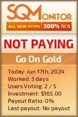 Go On Gold HYIP Status Button