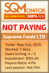 Supreme Funds LTD HYIP Status Button