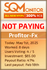 Profitor-Fx HYIP Status Button