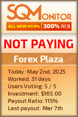 Forex Plaza HYIP Status Button