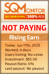 Rising Earn Project Status Button