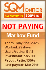 Markov Fund HYIP Status Button