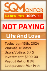 Life And Love HYIP Status Button