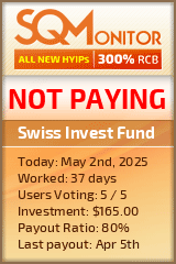 Swiss Invest Fund HYIP Status Button