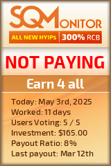 Earn 4 all HYIP Status Button