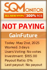 GainFuture HYIP Status Button