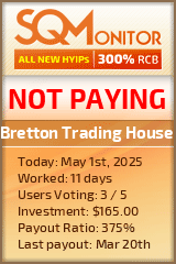 Bretton Trading House HYIP Status Button