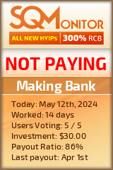 Making Bank HYIP Status Button