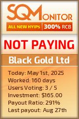 Black Gold Ltd HYIP Status Button