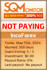 IncoForex HYIP Status Button