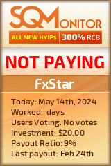 FxStar HYIP Status Button