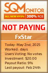 FxStar HYIP Status Button