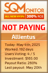 Allientus HYIP Status Button