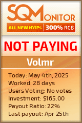 Volmr HYIP Status Button