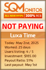 Luxa Time HYIP Status Button