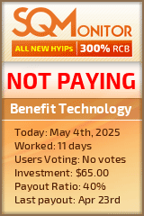 Benefit Technology HYIP Status Button