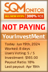 YourInvestMent HYIP Status Button