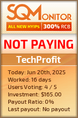 TechProfit HYIP Status Button