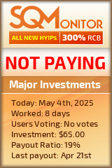 Major Investments HYIP Status Button