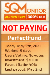 PerfectFund HYIP Status Button