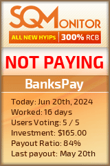 BanksPay HYIP Status Button