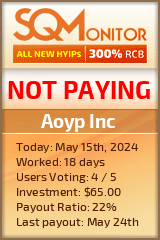 Aoyp Inc HYIP Status Button