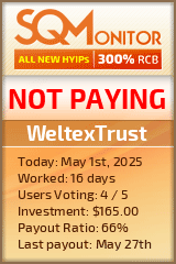 WeltexTrust HYIP Status Button