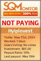 HyipInvest HYIP Status Button