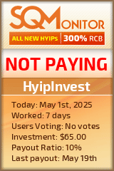 HyipInvest HYIP Status Button