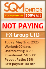 FX Group LTD HYIP Status Button