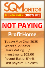 ProfitHome HYIP Status Button