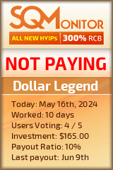 Dollar Legend HYIP Status Button